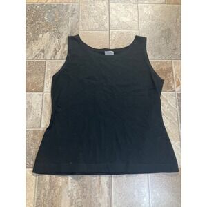PARTNERS MERVYN Black Tank Top Size L Basic Essential Everyday Layering